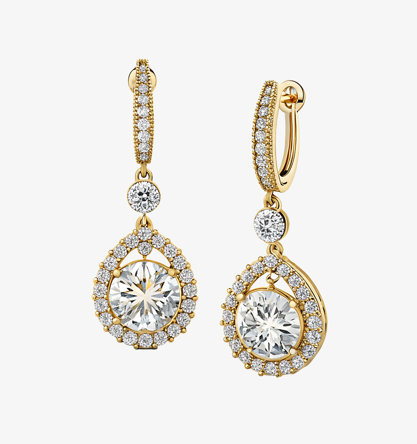 Pearl & Gold Drop Earrings – Bild 2