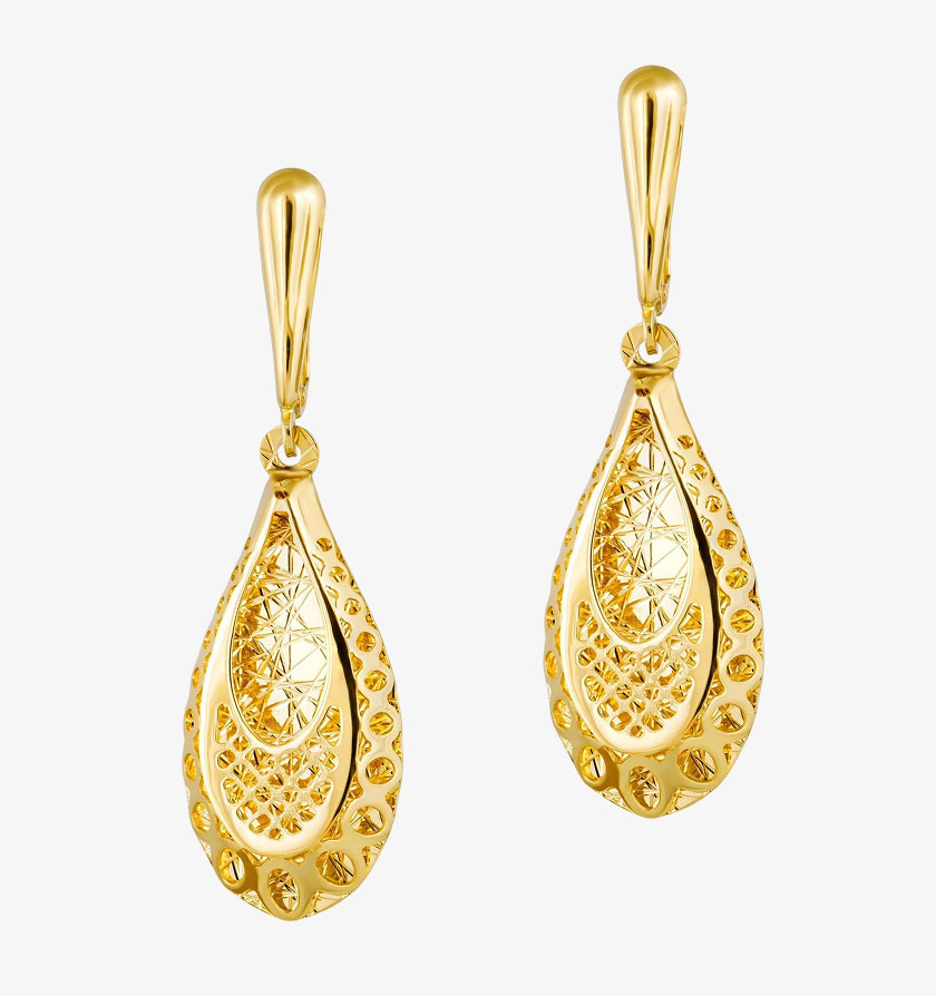 Pearl & Gold Drop Earrings – Bild 5