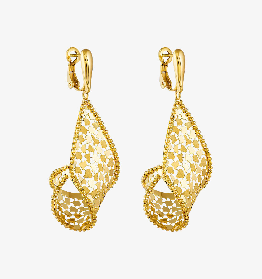 Twisted Gold Rope Hoops